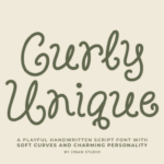 Curly Unique Font - Featured Image