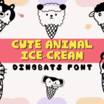 Cute Animal Ice Cream Font - Featured Image