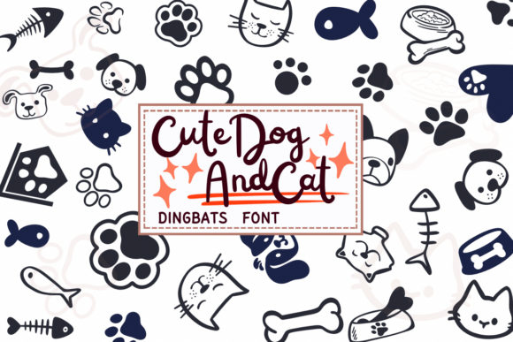 Cute Dog and Cat Font - Featured Image