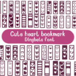 Cute Heart Bookmark Font - Featured Image