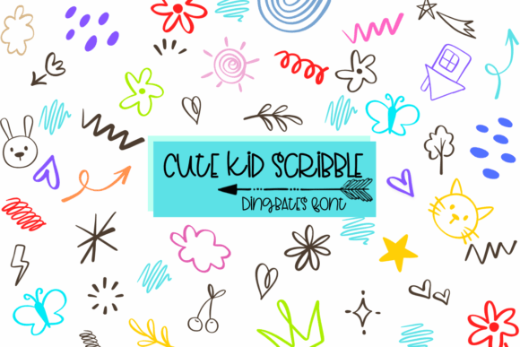 Cute Kid Scribble Font - Featured Image