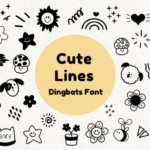 Cute Lines Font - Featured Image