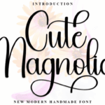 Cute Magnolia Font - Featured Image