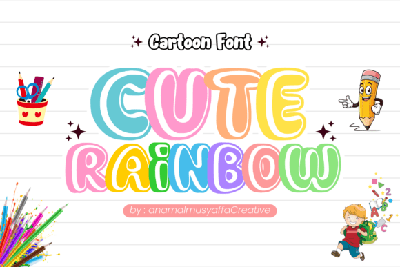 Cute Rainbow Font - Featured Image