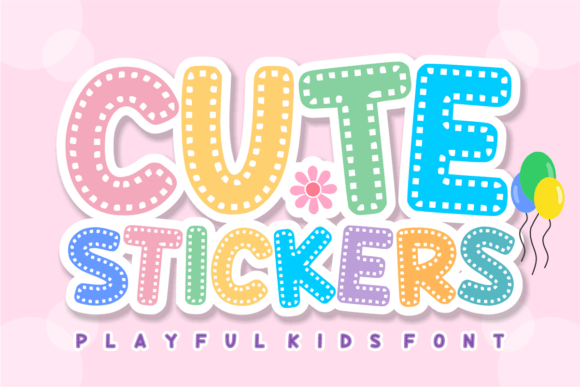 Cute Stickers Font - Featured Image