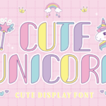 Cute Unicorn Font - Featured Image