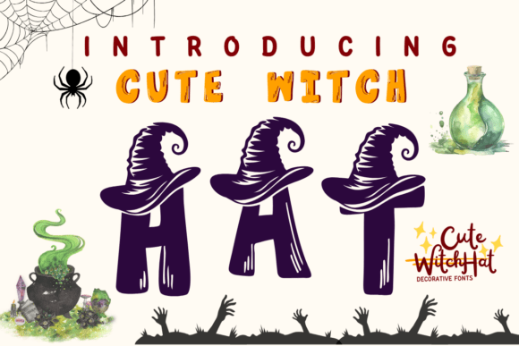 Cute Witch Hat Font - Featured Image