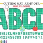 Cutting Mat Army Font - Featured Image