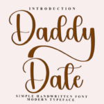 Daddy Date Font - Featured Image