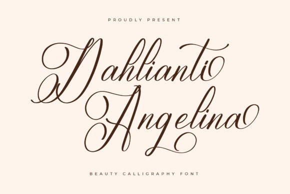 Dahlianti Angelina Font - Featured Image