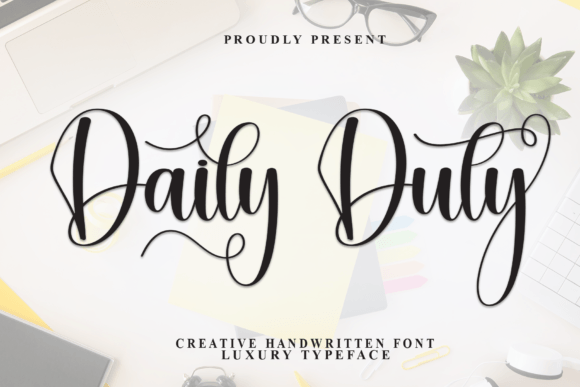 Daily Duty Font - Featured Image
