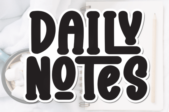 Daily Notes Font - Featured Image