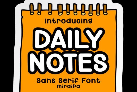 Daily Notes Font - Featured Image