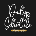 Daily Schedule Font - Featured Image