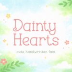 Dainty Hearts Font - Featured Image