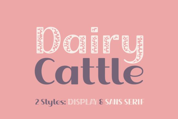 Dairy Cattle Font - Featured Image