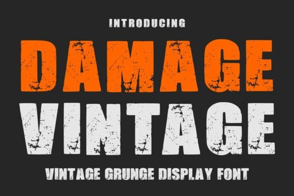 Damage Vintage Font - Featured Image