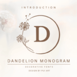 Dandelion Monogram Font - Featured Image