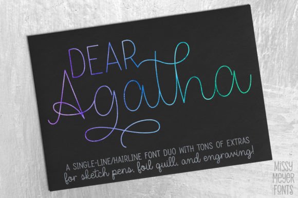 Dear Agatha (single Line) Font - Featured Image