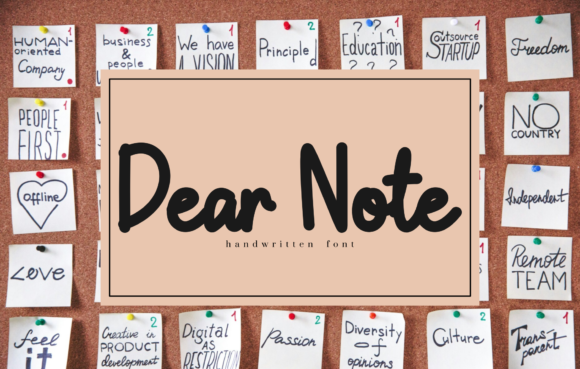 Dear Note Font - Featured Image