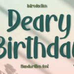 Deary Birthday Font - Featured Image