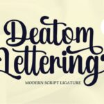 Deatom Lettering Font - Featured Image