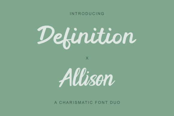 Definition X Allison Duo Font - Featured Image