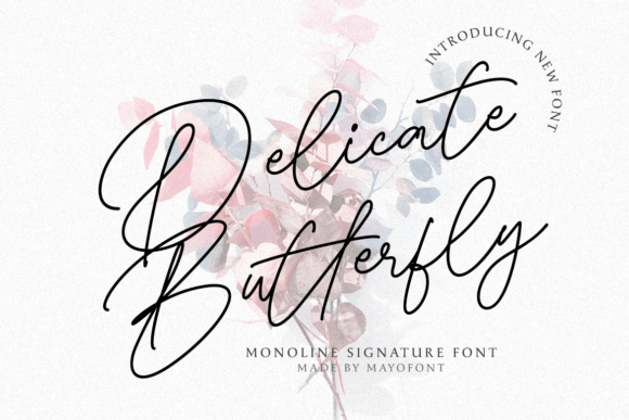 Delicate Butterfly Font - Featured Image