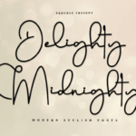 Delighty Midnighty Font - Featured Image