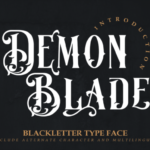 Demon Blade Font - Featured Image