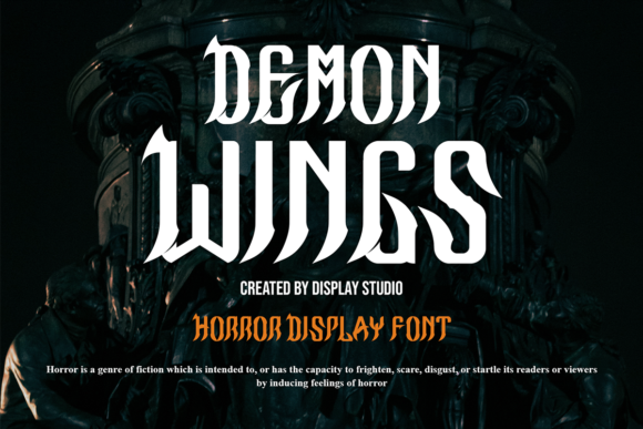 Demon Wings Font - Featured Image