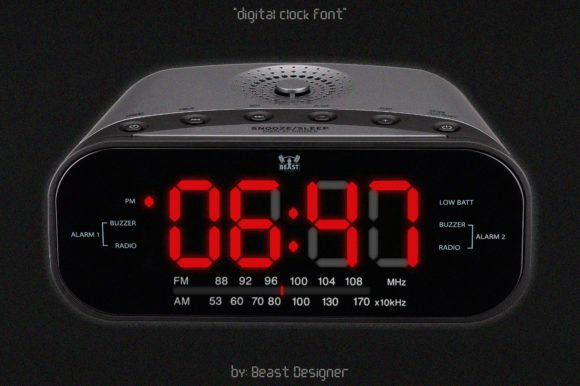 Digital Clock Font - Featured Image