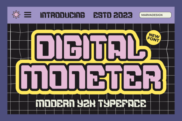 Digital Moneter Font - Featured Image
