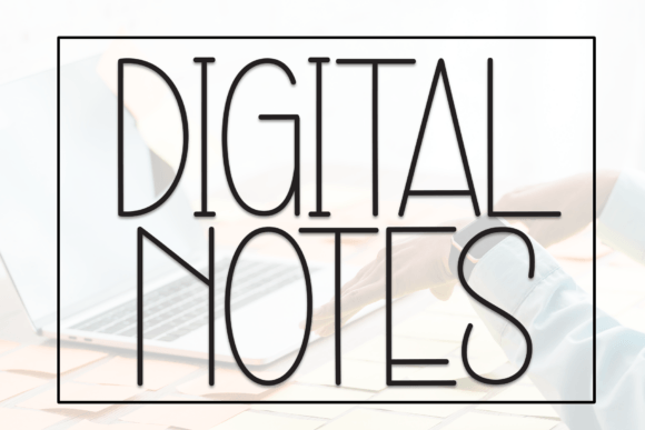 Digital Notes Font - Featured Image