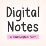Digital Notes Font - Featured Image