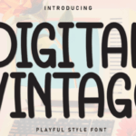 Digital Vintage Font - Featured Image
