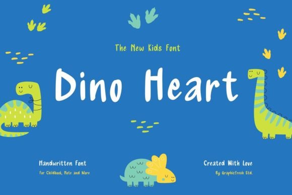 Dino Heart Font - Featured Image