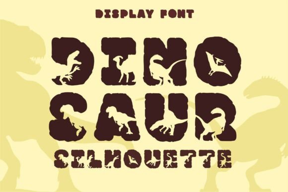 Dinosaur Silhouette Font - Featured Image