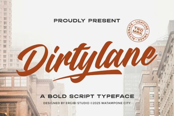 Dirtylane Font - Featured Image