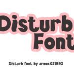 Disturb Font - Featured Image