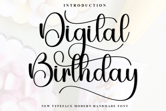 Ditigal Birthday Font - Featured Image
