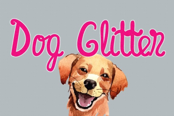 Dog Glitter Font - Featured Image