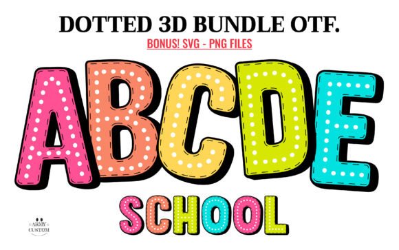 Dotted 3d Rainbow Font - Featured Image