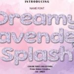 Dreamy Lavender Splash Font - Featured Image