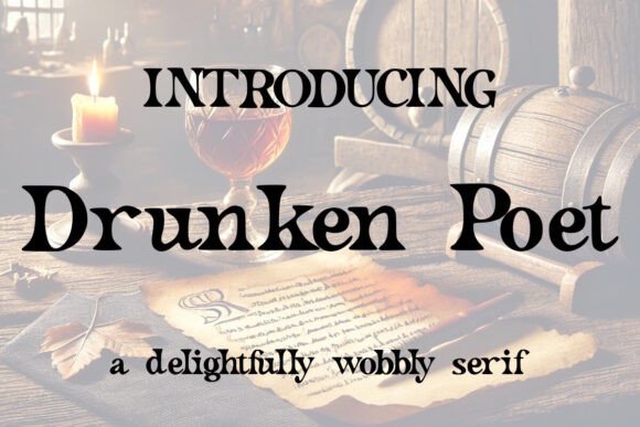 Drunken Poet Font - Featured Image