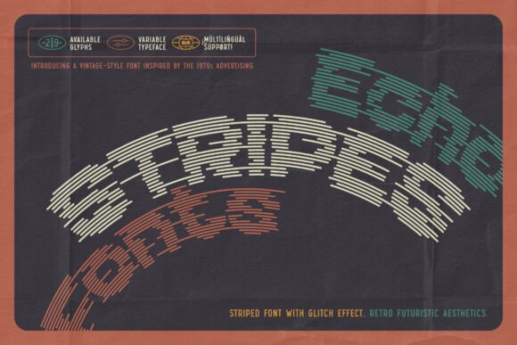 Echo Stripes Font - Featured Image