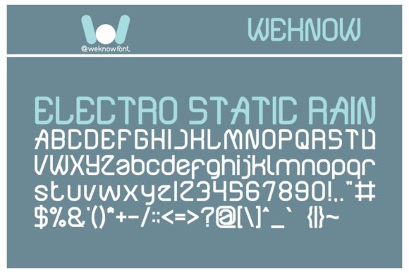 Electro Static Rain Font - Featured Image