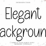 Elegant Background Font - Featured Image
