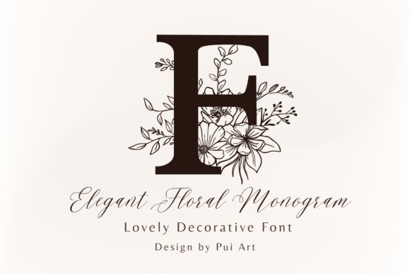 Elegant Floral Monogram Font - Featured Image