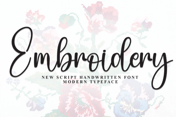 Embroidery Font - Featured Image